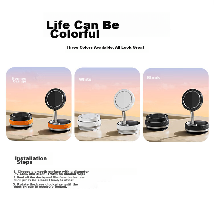 BZBC Car Magnetic Phone Holder Vacuum Suction Cup Universal Dashboard Mount for Car Navigation 2026 New Desktop Support Stand 12