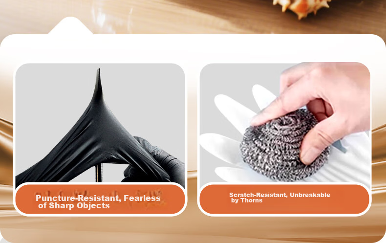 Shouhujia Disposable Durable Nitrile Gloves 100pcs M Size White Laboratory Kitchen Protective Work Gloves 6