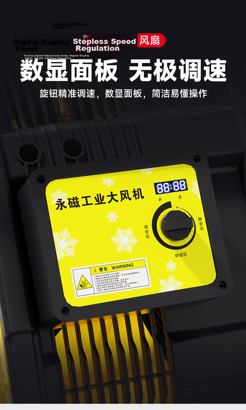 SAST High Airflow Six-Blade Industrial Fan / Floor Fan / Industrial Ventilator / High-Power Workshop AC Fan CG-1090Z 10