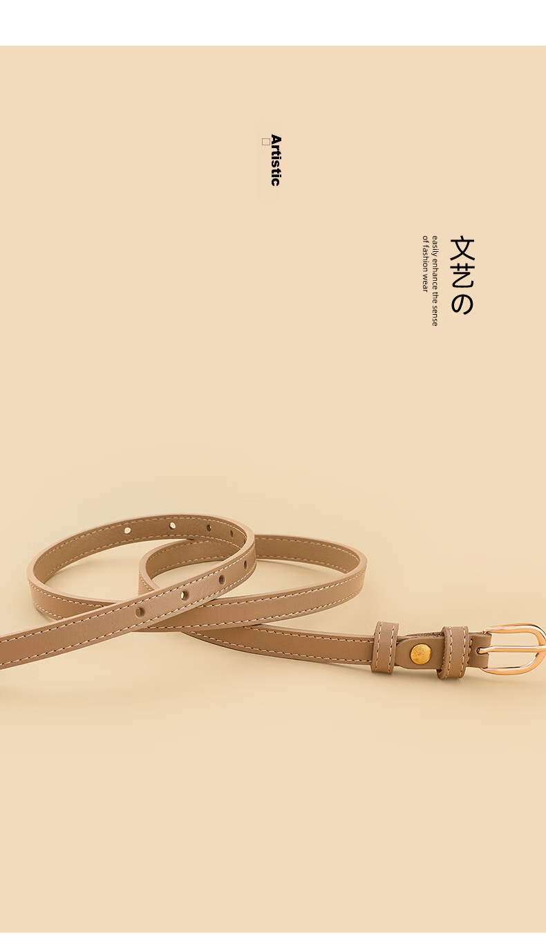 Viney Women's Genuine Leather Pin Buckle Belt Simple Versatile Casual Fashion Waistband Luxury Birthday Gift 6