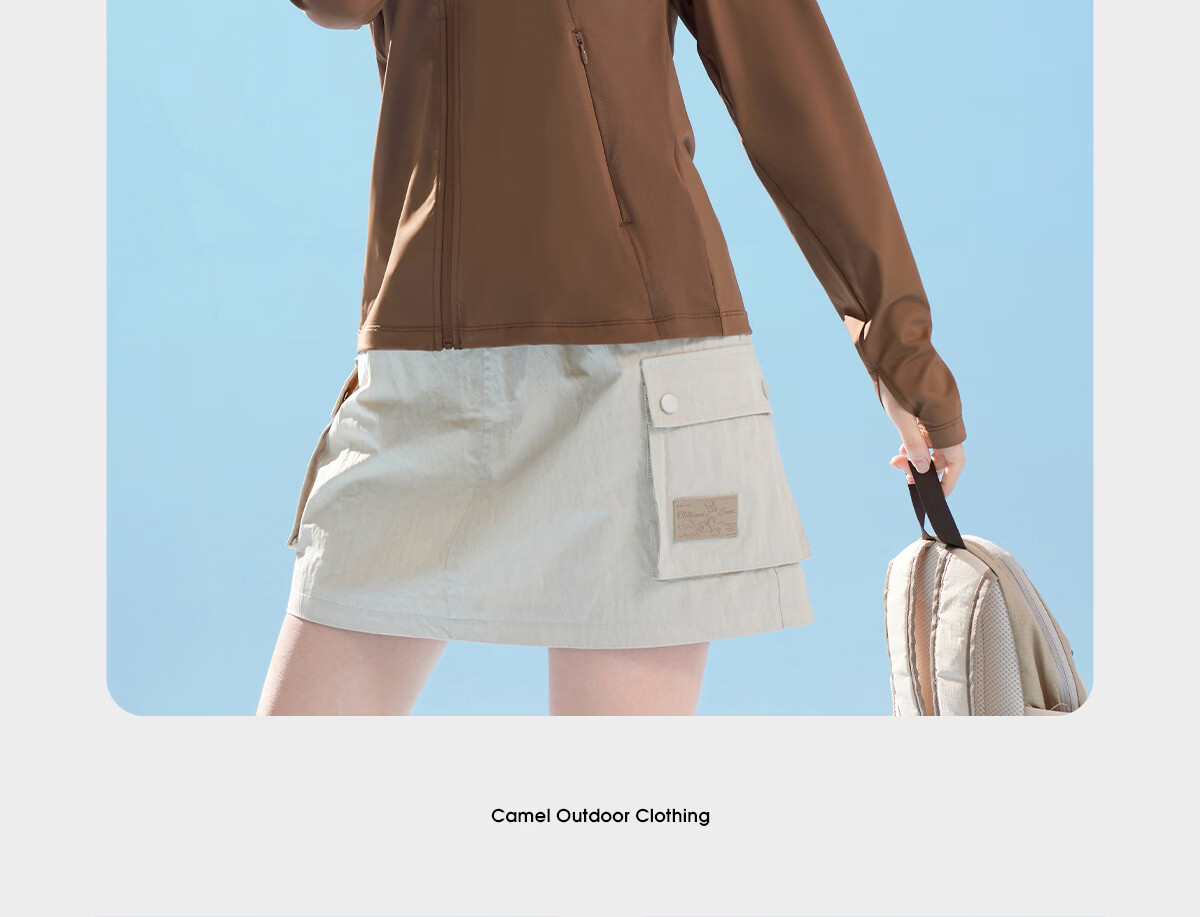 CAMEL Bubble Ice Outdoor Original Yarn Silver Coated Sunscreen Jacket UV Protection Lightweight Breathable Cooling Heat Shield Sun Protection Coat 34