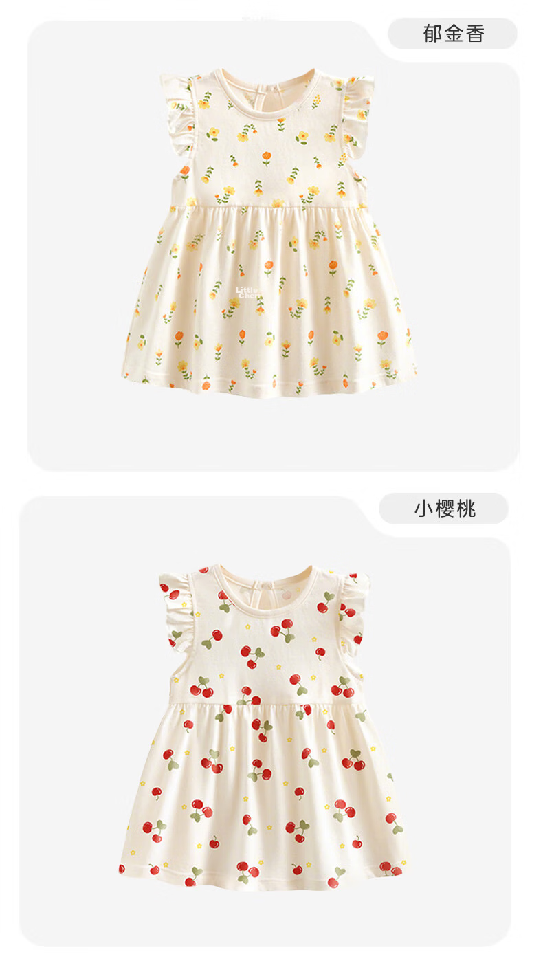 Babyprints Baby Dress Summer Cotton Cute Princess Dress Girl Birthday Soft Breathable Polka Dot Size 80 8