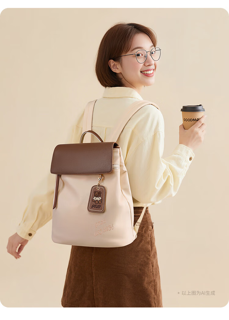 POLO Women's Casual Lightweight Backpack Small Bag iPad Laptop Bag Fashion Commuter Travel Student School Backpack 23