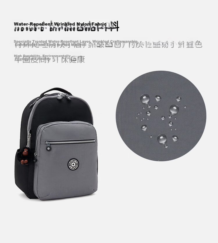 Kipling Seoul Large Capacity Commuter Backpack in Space Black – Ideal Birthday Gift 4
