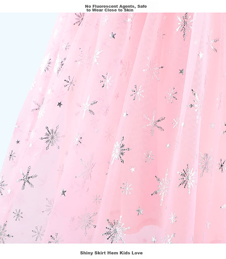 Disney Elsa Girls Summer Dress Frozen Princess Toddler Clothing 12