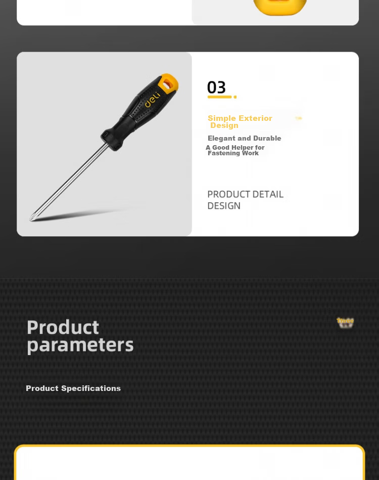 Deli Tool Plastic Handle Phillips Screwdriver PH1x100mm DL625100 (New and Old Versions Shipped Randomly) 12