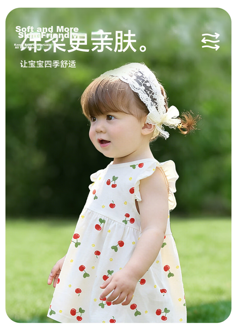Babyprints Baby Dress Summer Cotton Cute Princess Dress Girl Birthday Soft Breathable Polka Dot Size 80 2