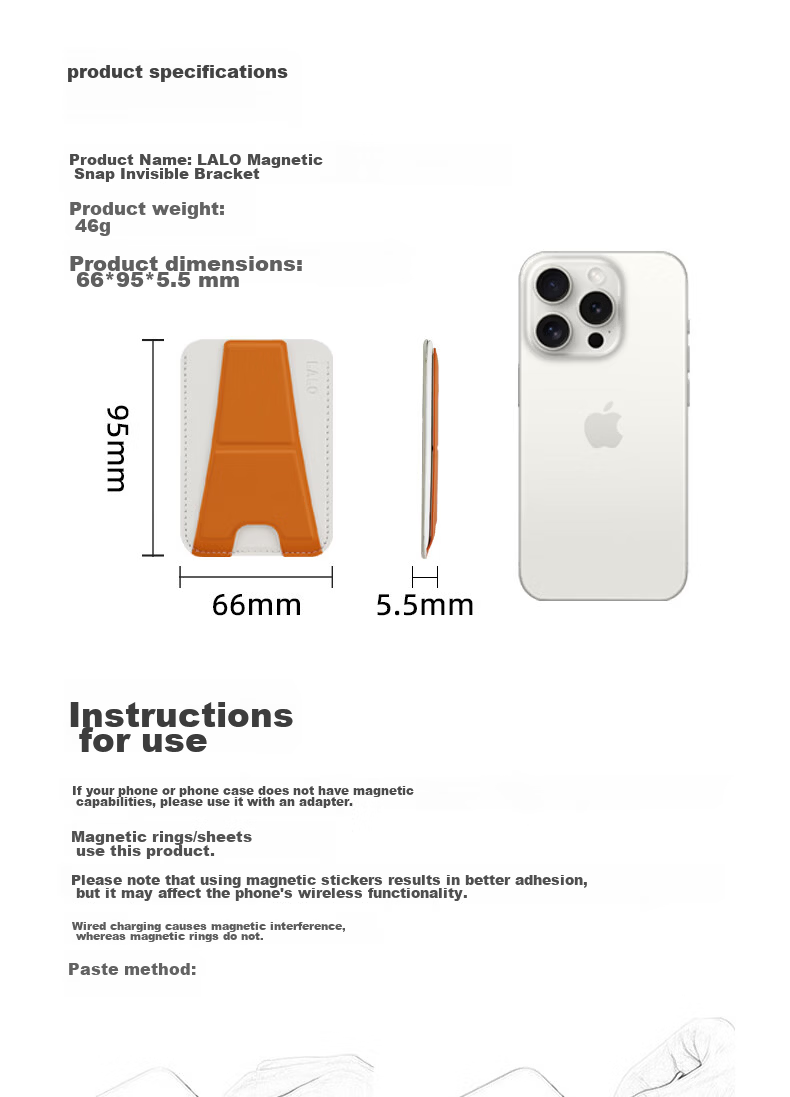 LALO Cardless Quick Swipe Magnetic Card Holder Phone Stand Invisible Desktop Ultra-thin Access Card Holder for Bus and High-speed Rail 14