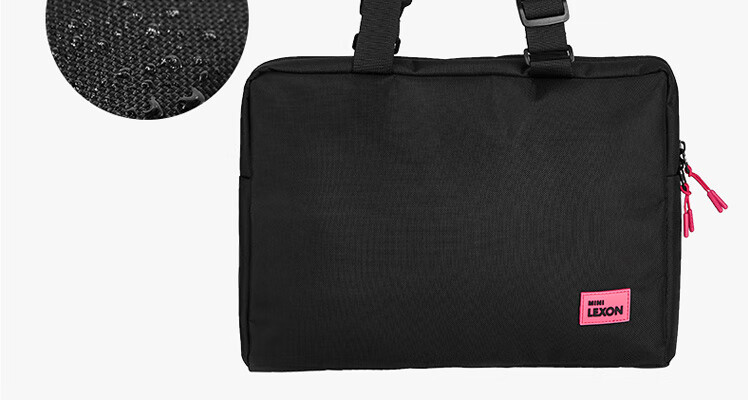 LEXON Shoulder Bag for Women, Laptop Bag with 13.3-Inch Inner Compartment, Fashionable Crossbody Bag, Lightweight Business Briefcase, Black 15
