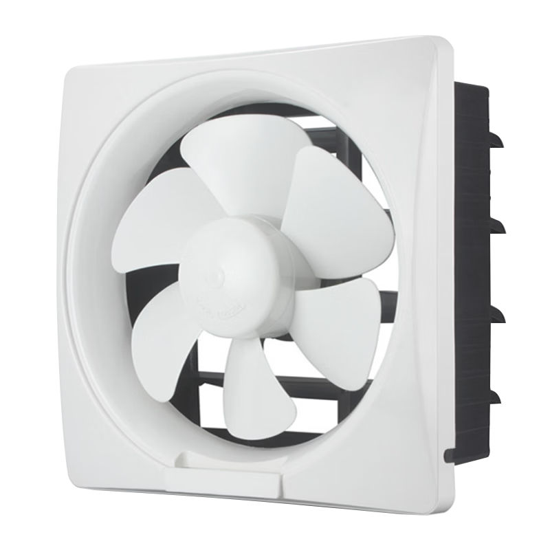 Hysdic Square Curved Exhaust Fan (White 8 Inch) APB-20 HKW-323 Plastic Louver Ventilation Fan