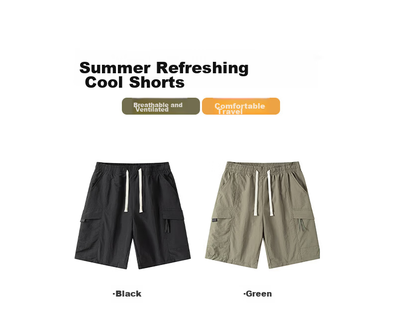MULINSEN Men's Summer Loose Casual Comfortable Breathable Beach Shorts Military Green 3XL 7