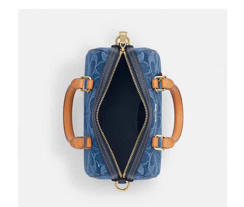 COACH Women's ROWAN Small Shoulder Bag Crossbody Bag Indigo CDQ36 Gift 6