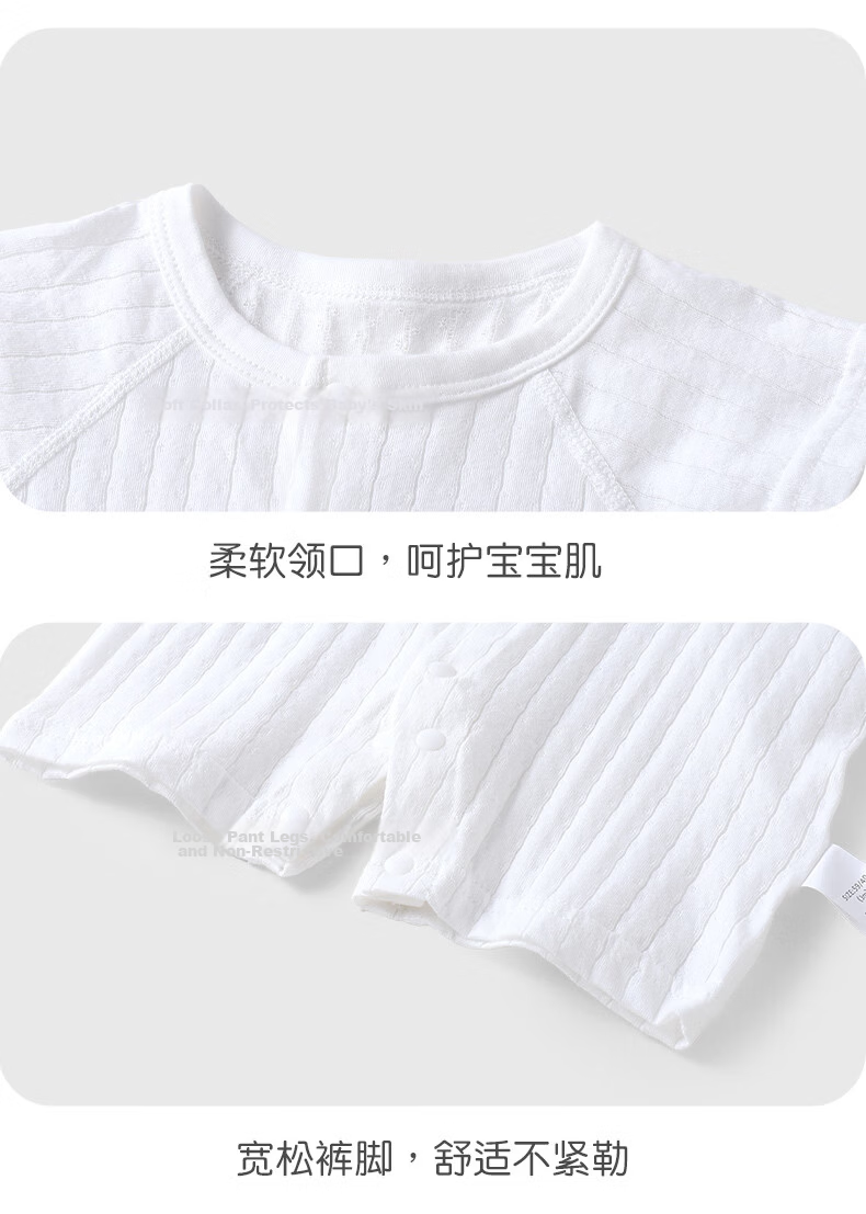 Youqi Baby Summer Short Sleeve Romper Newborn Lightweight Cotton Comfortable Infant Jumpsuit Homewear 11