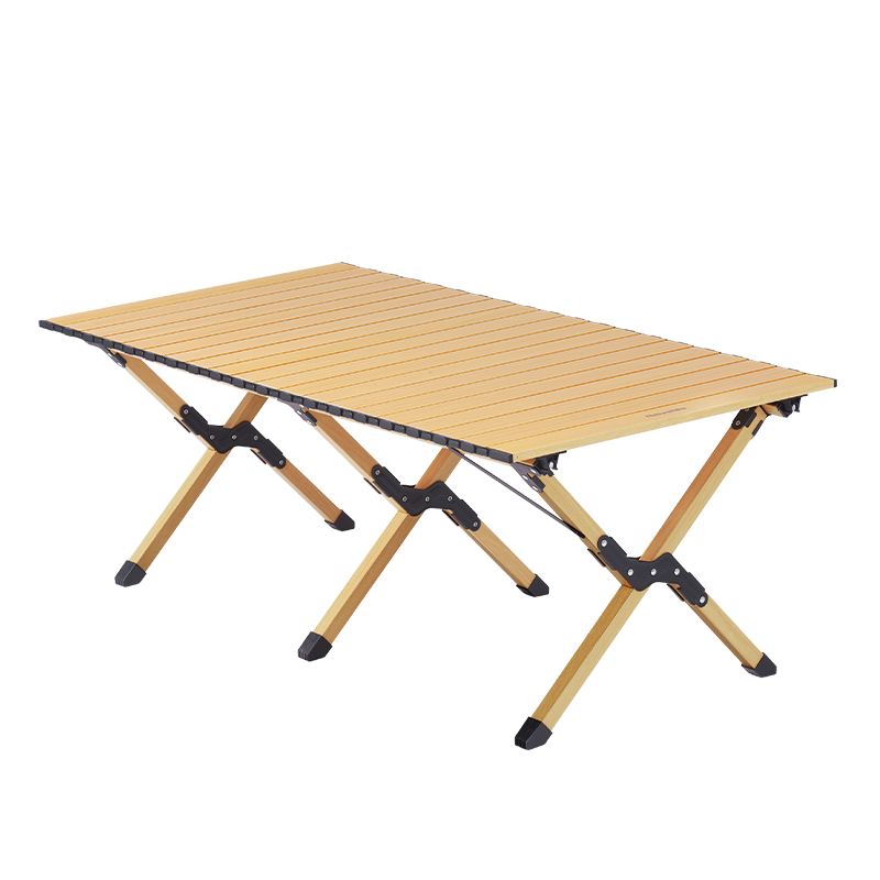 Naturehike Nuoke Star Simple L01 Aluminum Alloy Egg Roll Table Portable Outdoor Camping Picnic Folding Table Black Large