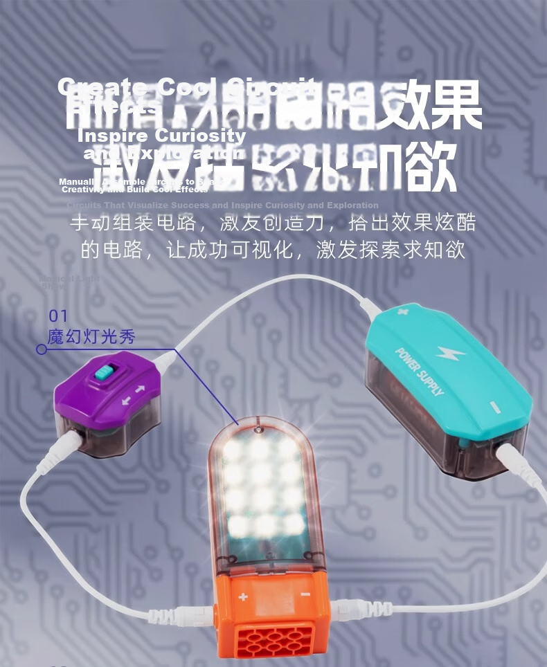 Toylezhi Electronic Circuit Building Blocks Educational Children's Science Experiment Assembly Toy for Boys Ages 3-6-9-12 Birthday Gift 3