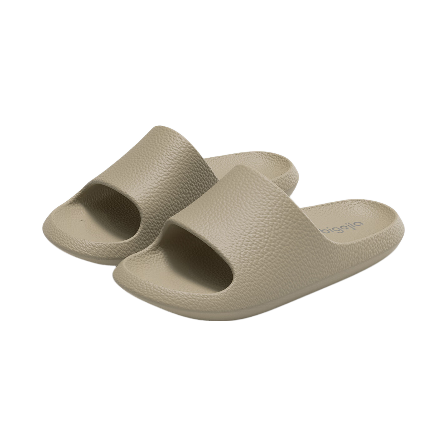 Bigga Plus Size Men's Non-Slip Indoor Bathroom Shower Slippers Summer Gray Brown Size 44-45
