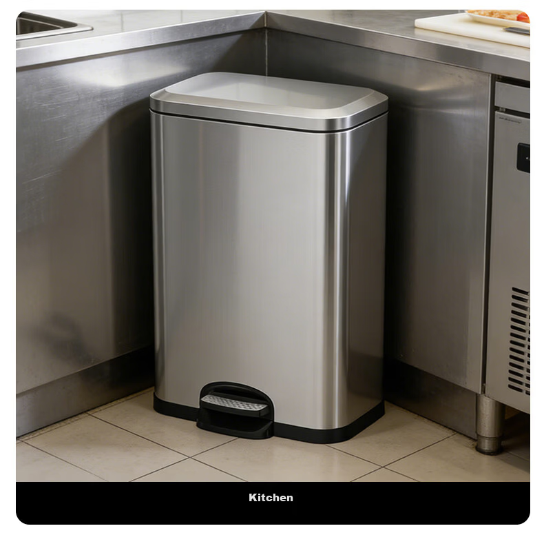 Supercloud Stainless Steel Trash Can Large 20L Flip-Top Upright Indoor Outdoor Mall Hotel Swing Lid Hong Kong Style Garbage Bin 14