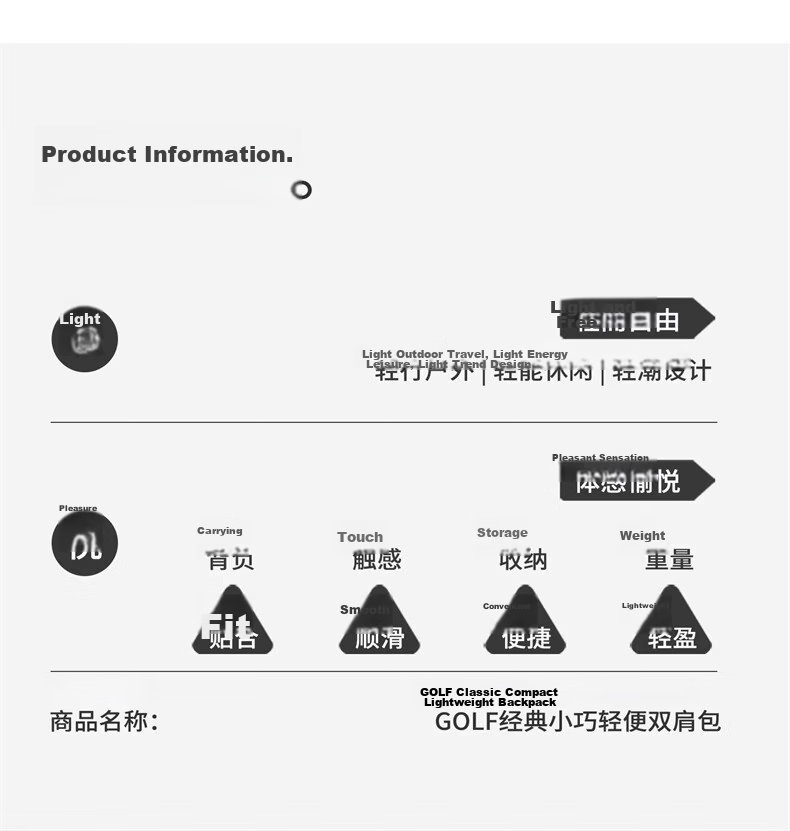 GOLF Women's Lightweight Backpack Crossbody Bag iPad Phone Bag Water-Resistant Travel School Bag Birthday Gift for Women 16