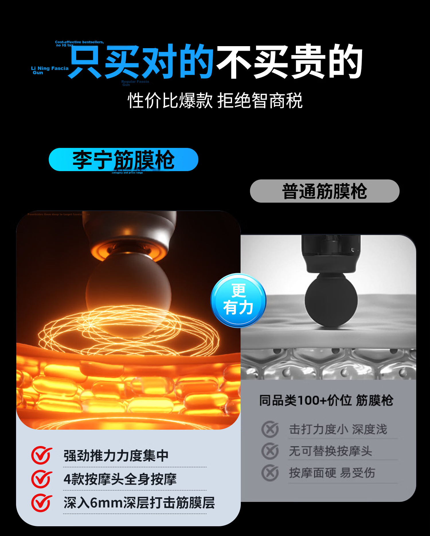LI-NING Fascia Gun Massager for Shoulder, Neck, Waist, Back, Full Body Muscle Relaxation, Professional Sports Massage Hammer, Gift for Parents, Partner, Holiday and Birthday Gift, Neck Massager Gun 4
