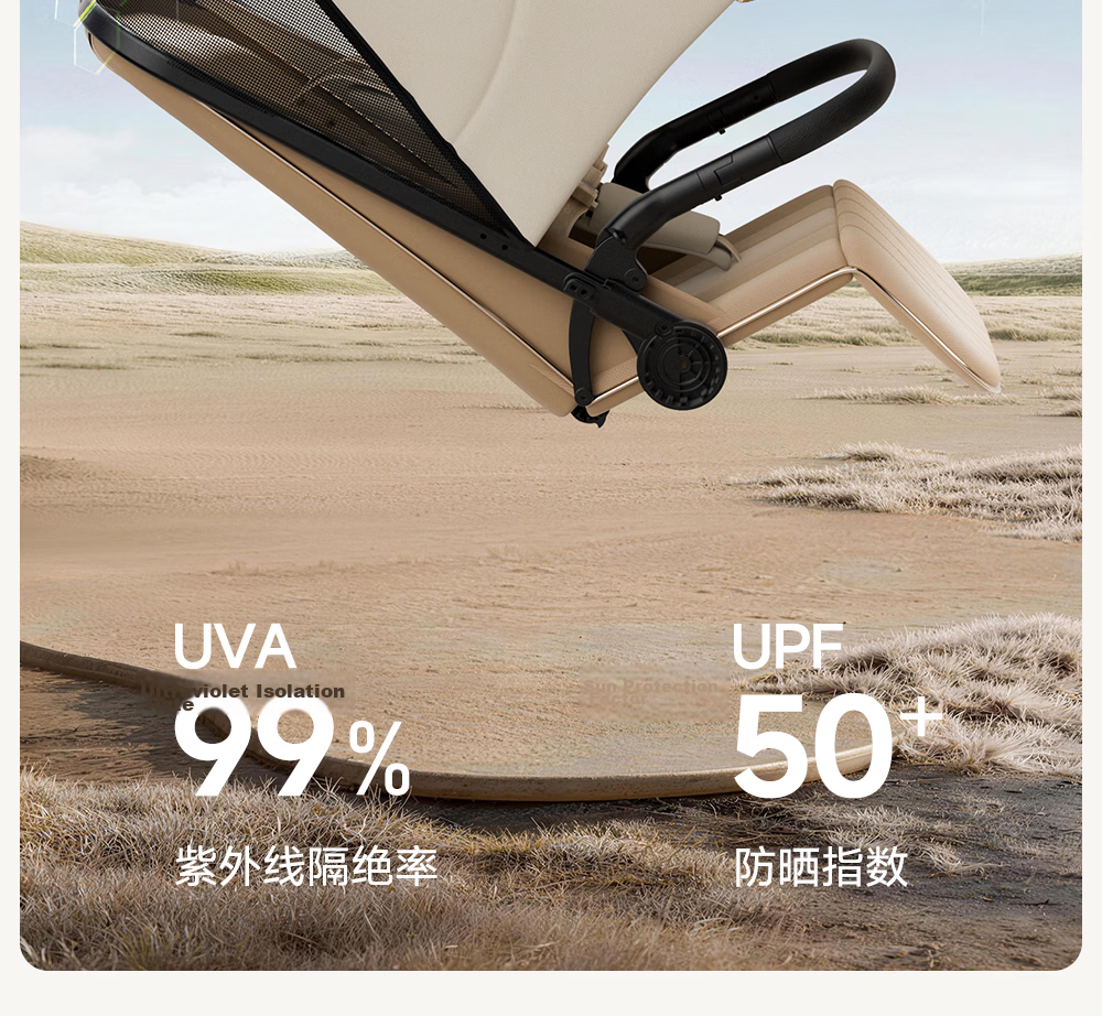 Welebao Baby Stroller Reversible Seat Recline 0-3 Years Lightweight Shockproof One-Key Folding High Landscape 42