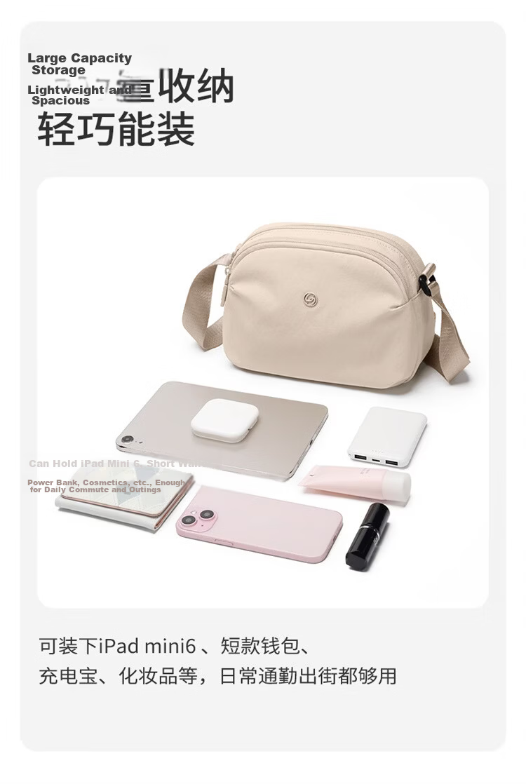 GOLF Lightweight Crossbody Bag Women's Commuter Shoulder Bag Casual Outdoor Sports Cycling Small Shoulder Bag Large Capacity Travel Small Bag 7