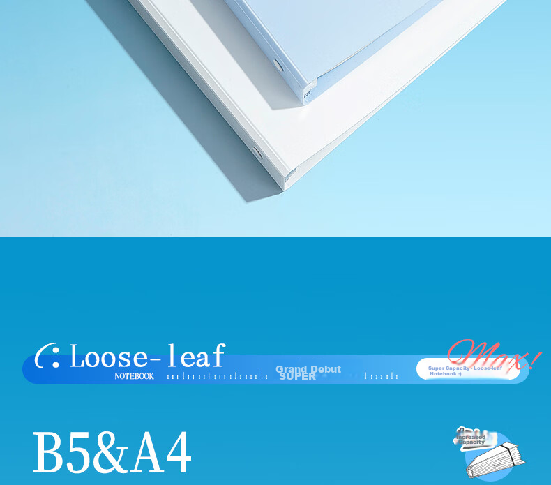 M&G A4 100-Sheet Refillable Notebook Large Capacity Detachable Student Exam Essential White APNHB034-ZZ 18