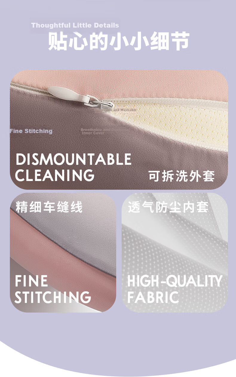 H.nos Car Lumbar Support Headrest Cushion Waist Pillow Car Backrest Female Driver Long-distance Travel New Energy Vehicle Neck Protection Set 15