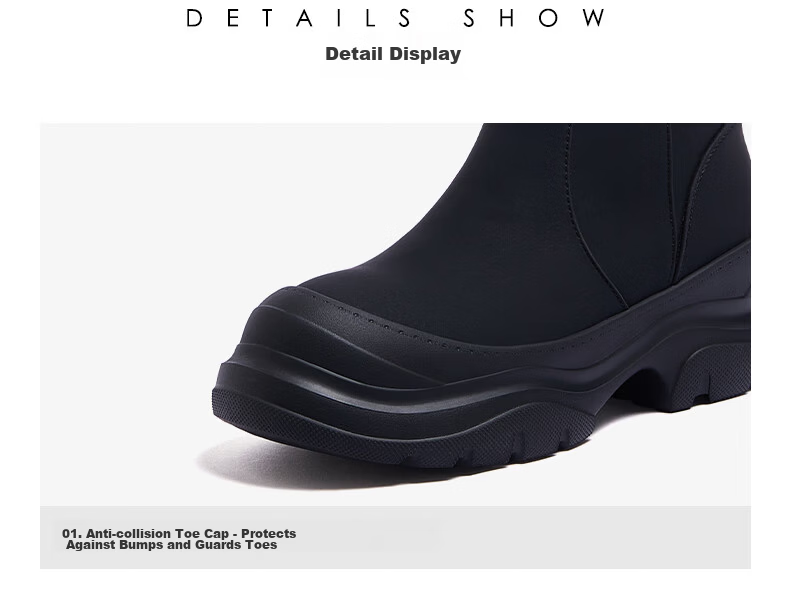 CAMEL Rainbow Rain Boots Women Lightweight Outdoor Casual Long Boots L25W577028 Black Size 38 29