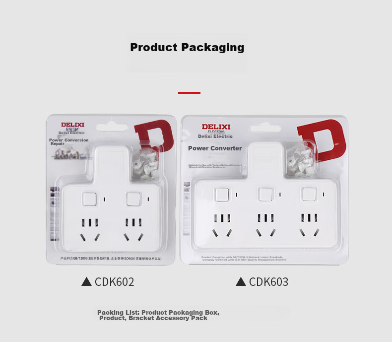 Delixi Electric Socket Power Converter Wireless Multi-Functional One-to-Three CDK603 16