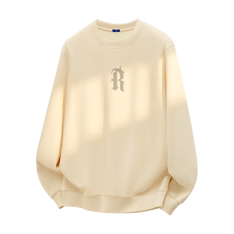 GENIOLAMODE Fleece-Lined Sweatshirt for Men, Winter 2026 New Style, Thickened Heavyweight 420G Round Neck Base Layer Inner Wear Long-Sleeve T-Shirt for Winter