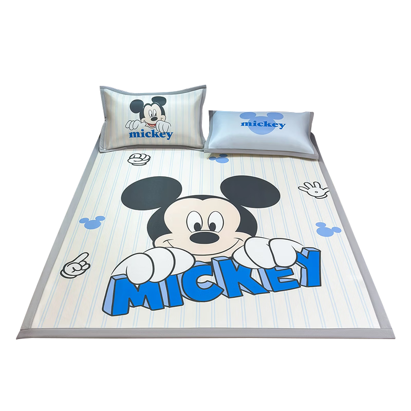 Disney Summer Ice Silk Cooling Mat Cartoon Mickey Air Conditioning Soft Mat 150x200cm Home Machine Washable Cooling Air Conditioner Pad