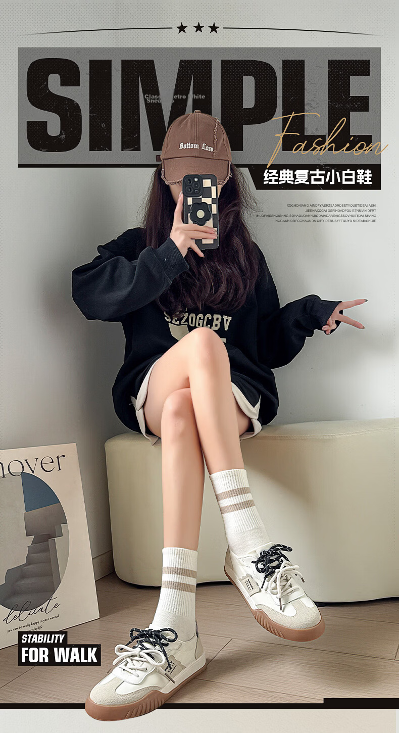Warrior Training Shoes for Women Spring Casual White Sneakers Versatile Student Sports Canvas Shoes 371 Gray Beige Black Size 39 1