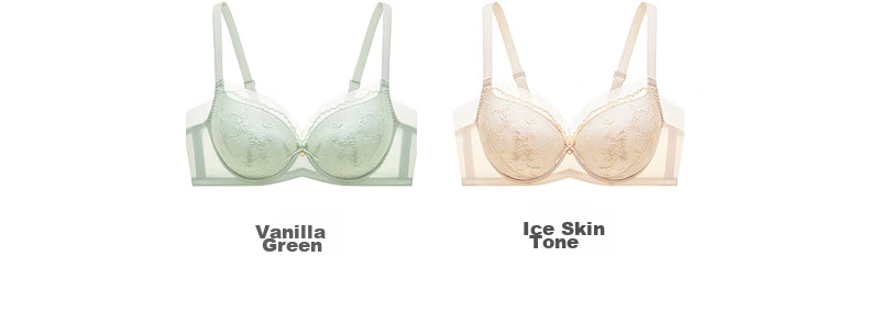 Manifen Comfortable Lightweight Women's Lace Soft Underwire Bra Sexy Large Cup Minimizing Bra 12
