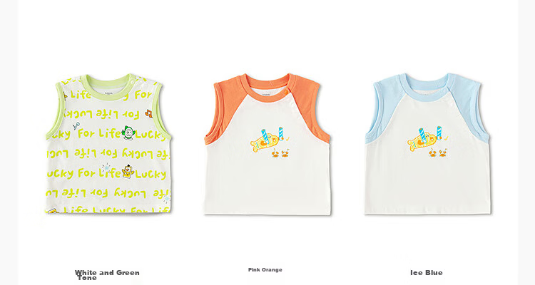 Balabala Baby Sleeveless T-Shirt Vest Girls Boys Infant Clothing 2026 New Summer Cotton Soft Top 31