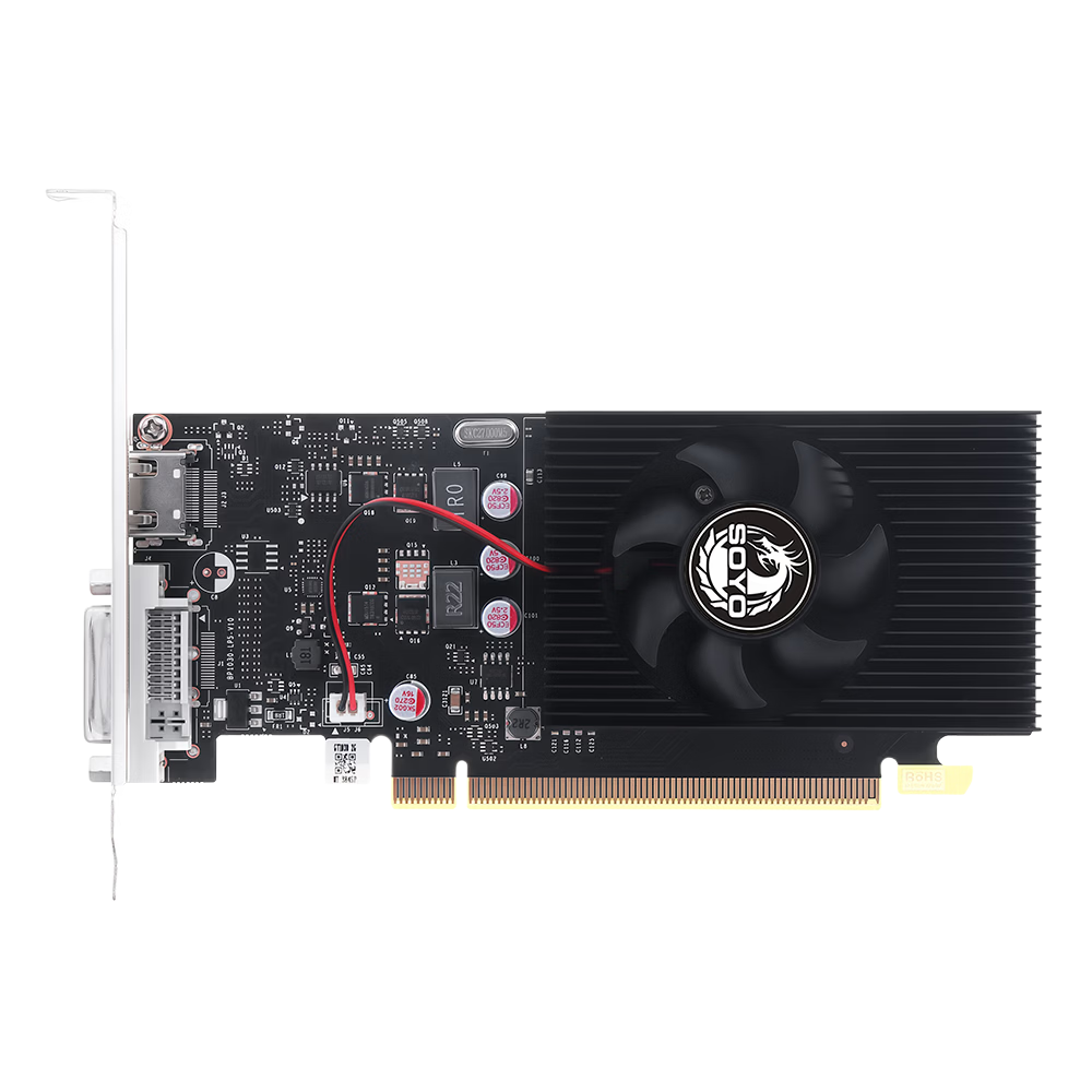 Meijie GT1030 Fire Dragon LP 2GD5 Desktop Dedicated Graphics Card for Design, Editing, Streaming, AI Learning, Office, and PC Upgrade