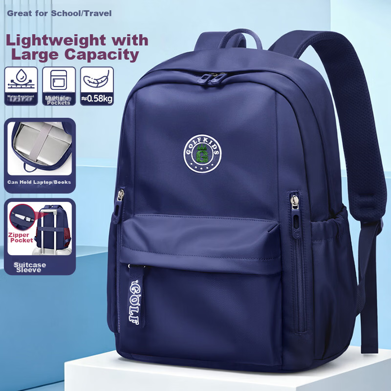 GOLF Kids School Backpack Lightweight Large Capacity Childrenâs Shoulder Bag for Grades 3-9 Boys and Girls