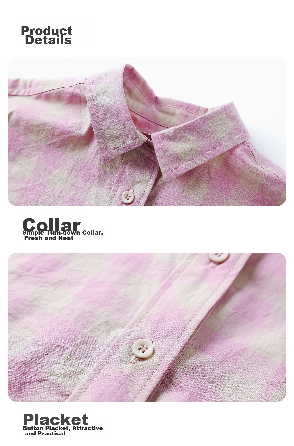 YoonA Mom Girls 2026 Spring Summer Elegant Plaid Shirt Summer Sun Protection Shirt Pink In Stock Size 140 9