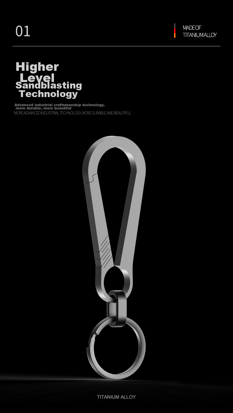 Laiben Titanium Alloy Car Keychain, Men's Key Ring Pendant, Personalized Creative Bottle Opener, Creative Gift 3