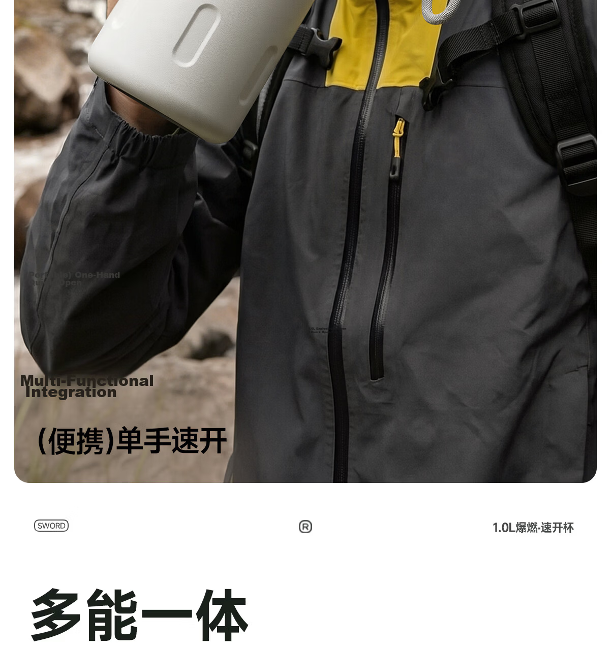 NRMEi Insulated Large Capacity Thermos Cup for Men High-Value 2026 Edition Student Portable Outdoor Sports Straw Bottle 2
