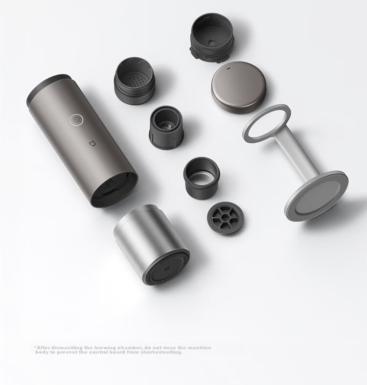 Mijia Xiaomi Portable Coffee Maker Mini Handheld Fully Automatic Capsule and Ground Coffee Machine for Office and Home Outdoor Camping Cold Brew and Hot Brew White with Storage Bag 23