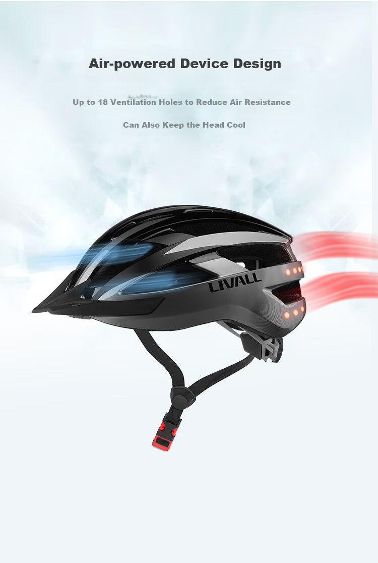 LIVALL Smart Cycling Helmet, Bicycle Safety Helmet for Mountain And Road Bikes, Men's And Women's Equipment with Bluetooth Voice Control, Black 2