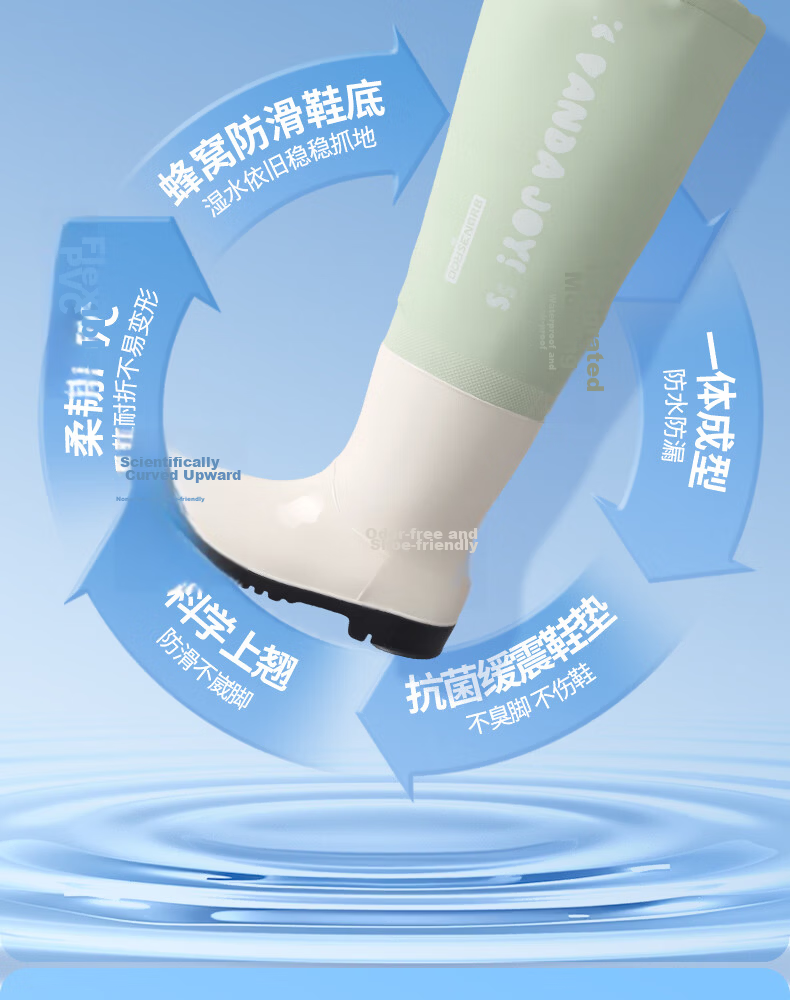 FOOTOPPO Adjustable Cuff Kids Rain Boots Girls Long Tube Beach Shoes Boys High Tube Water Shoes Hiking Creek Shoes 3