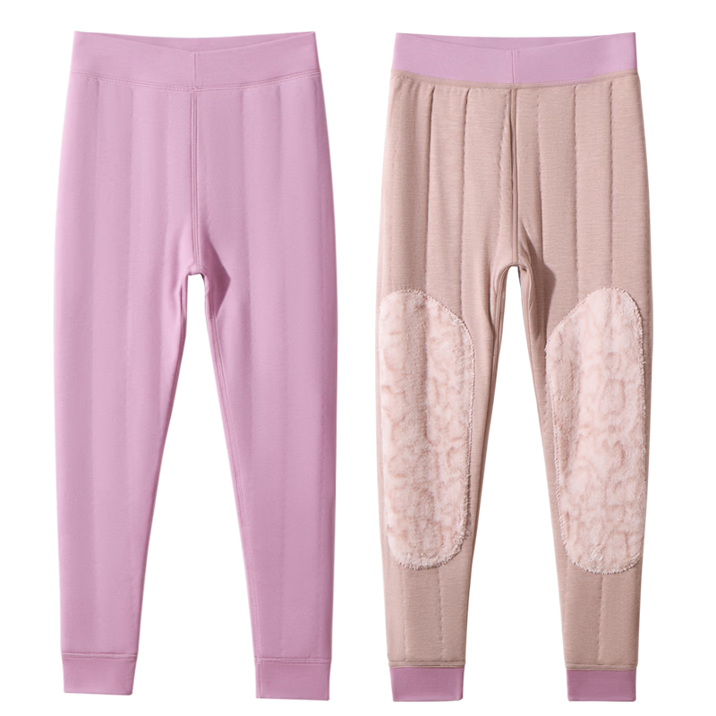 Langsha Women's Thermal Pants Fleece Lined Thickened 100% Wool Knee Protection Autumn Winter Plus Size Extra Thick Cold Resistant Cotton Leggings