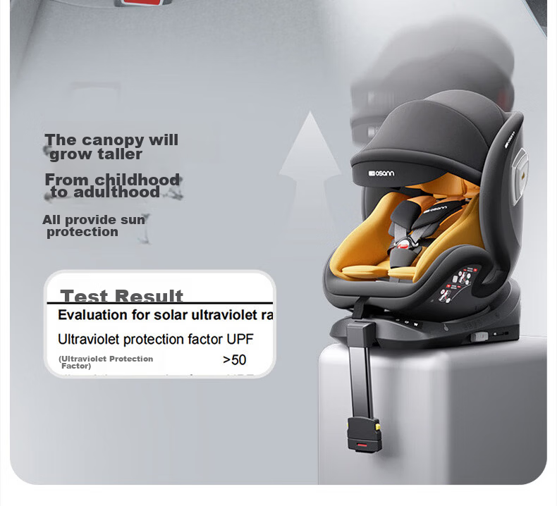 Osann Germany Children's Car Seat Starship Smart Edition 3rd Generation 0-12 Years Infant Car Seat Adjustable Sitting and Reclining 14