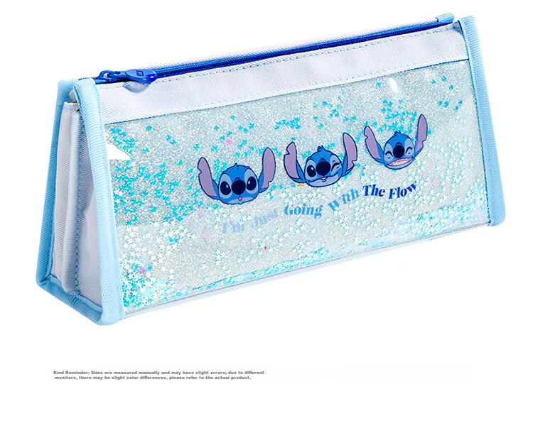 Disney Elementary School Pencil Case Large Capacity Handheld Stationery Bag High-Value Pencil Pouch Sand Flow Stationery Box Middle School Girls Study Supplies Storage Bag Graduation Gift 11