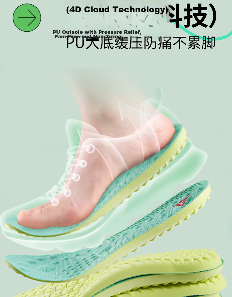 Zulijian Women's Arch Support Insoles Sports Shock Absorption Sweat-Absorbing Breathable Odor-Resistant Arch Insoles for Women 5