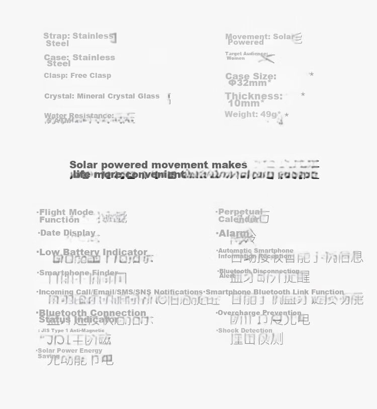 CITIZEN Women's Watch Japanese-Korean Style Solar-Powered Stainless Steel Band Fashion Gift for Girlfriend EE4032-80A 3