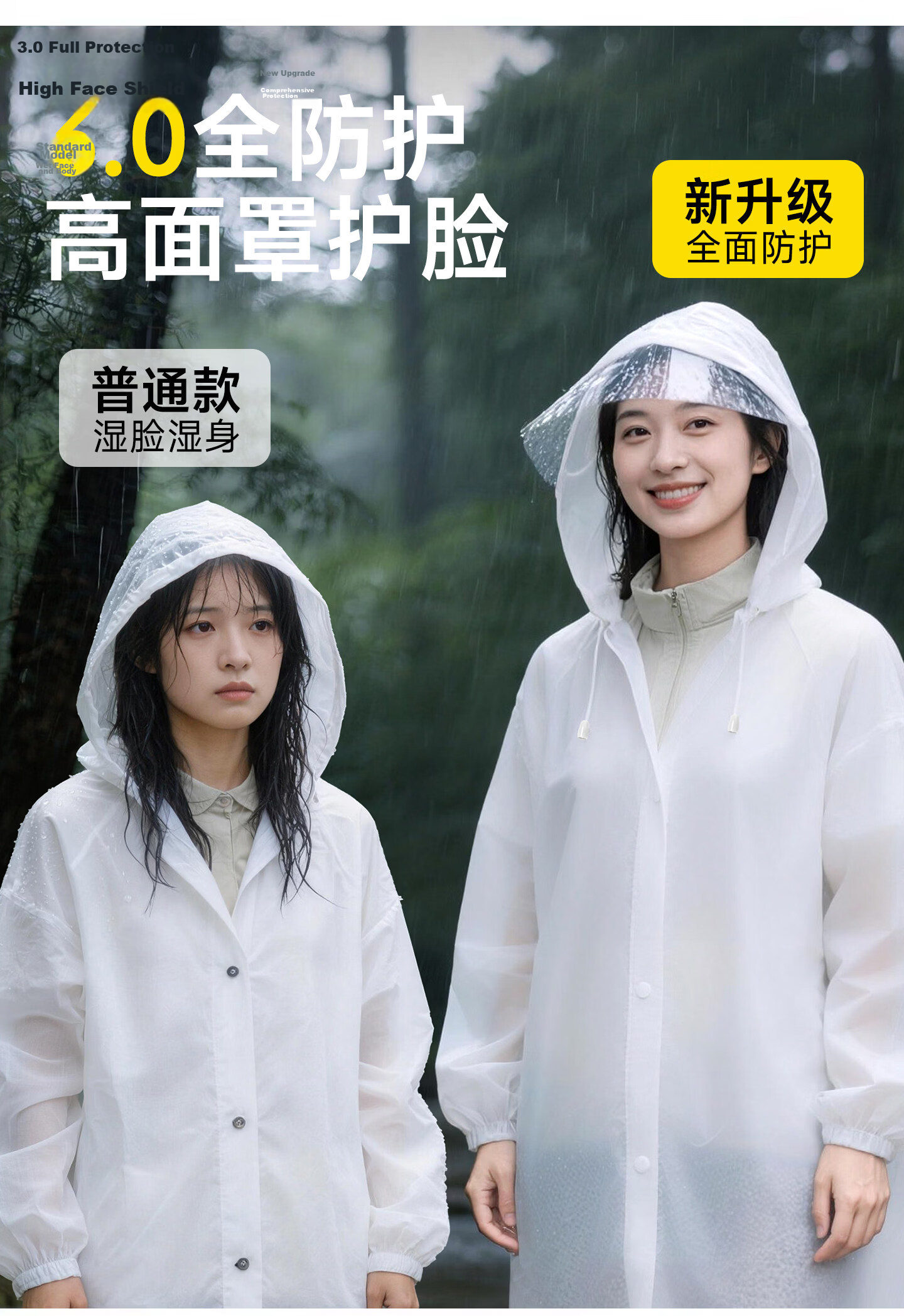 AIKANGNI Disposable Raincoat, Thickened for Heavy Rain Protection, Full Body Coverage for Adults, Suitable for Electric Bikes, Stylish Design, Bangni Playground 4