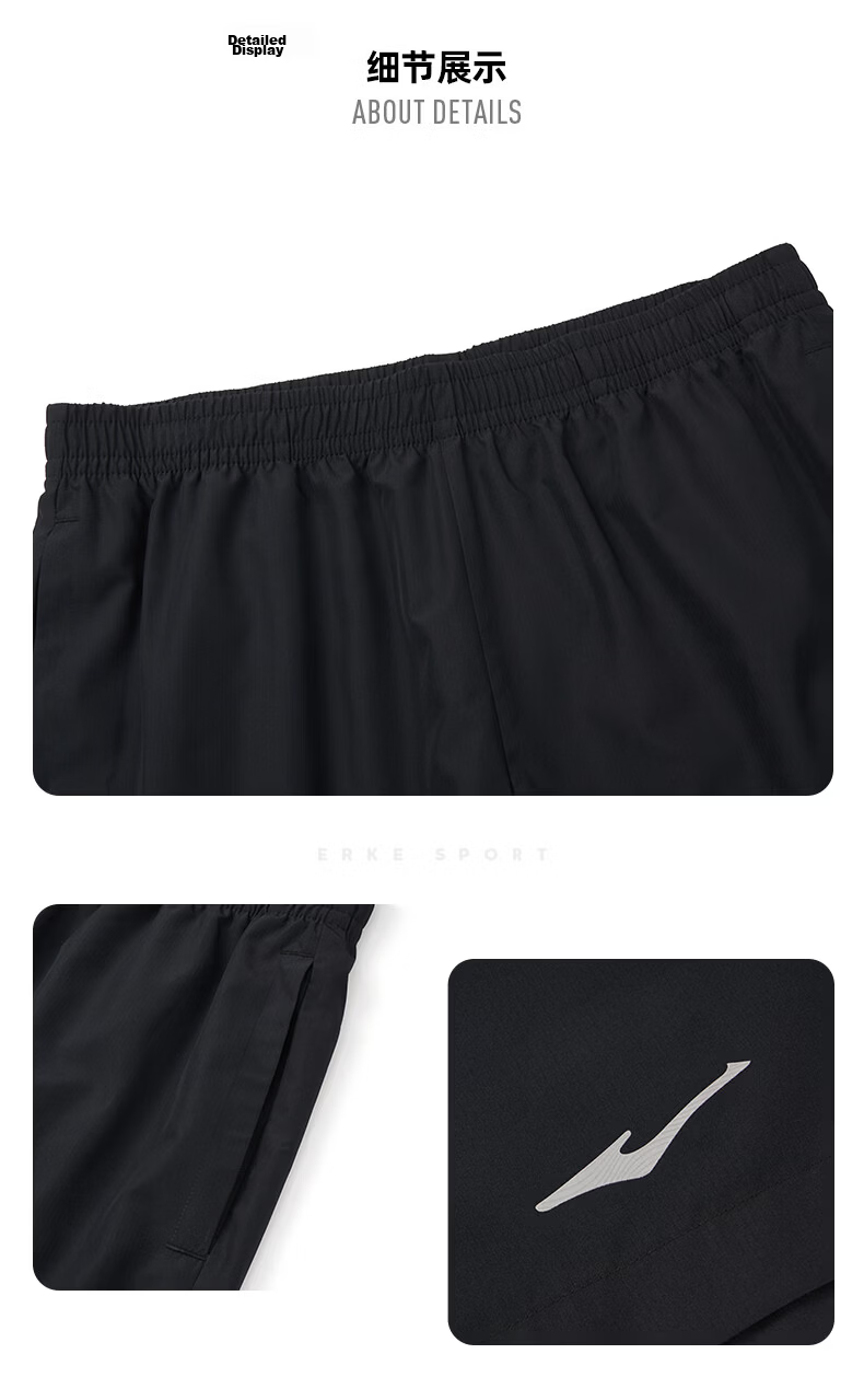 ERKE Summer New Sports Set Short Sleeve and Shorts (2 Pieces) Ice Cool Quick-Dry Moisture-Wicking Outdoor Casual Wear 28