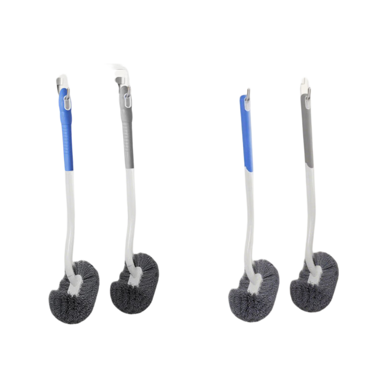Baoshi Toilet Brush, 2-Pack Wall-Mounted Extended Silicone Bristles, No Dead Angles, Bathroom Cleaning Tool